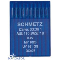 игла для оверлока  Schmetz DCx27, B27, № 110