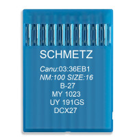 игла Schmetz B-27, MY 1023, UY 191 GS, DCx27 № 100 10 шт