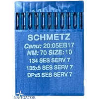 Игла Schmetz 134 SES SERV 7, DPx5 SES SERV 7, 135x5 SES SERV 7. № 70. 10 шт трикотаж