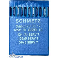 Игла Schmetz 134 SERV 7, DPx5 SERV 7, 135x5 SERV 7. № 70. 10 шт