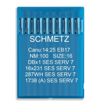 Игла Schmetz DBx1 SES SERV 7, 16x231 SES SERV 7, 287 WH SES SERV 7, 1738(A) SES SERV 7 № 100 10 шт.