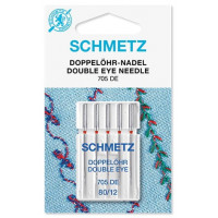 Набор игл Schmetz Double Eye № 80 с двумя ушками для декоративных работ