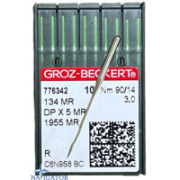 голки 134 MR, DPx5 MR, 1955 MR №90 для бездоганних швів. Groz Beckert. 10 шт