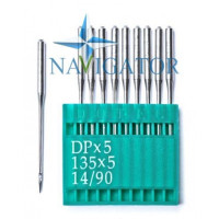 Промышленные швейные иглы Dotec DPx5, 135x5, 14/90 для прямострочных машин, средние и тяжелые ткани