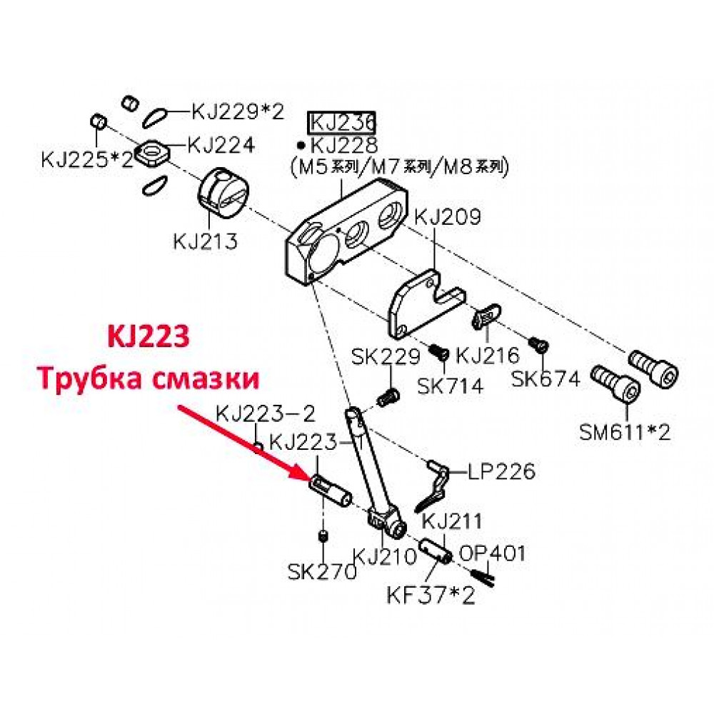 Трубка смазки KJ223