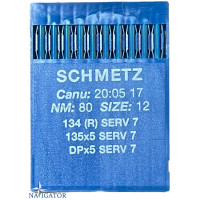 Игла Schmetz 134 SERV 7, DPx5 SERV 7, 135x5 SERV 7. № 80. 10 шт