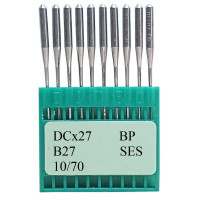 Промышленные швейные иглы Dotec DCx27 BP, B27 SES № 70 для оверлоков, 10 шт.