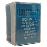 Игла Schmetz DBx1 SERV 7, 16x231 SERV 7, 287 WH SERV 7, 1738 (A) SERV 7 № 100 100 шт.
