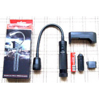 Фонарик WD-338 аккумуляторный светодиодный гибкий на магните с зарядным устройством