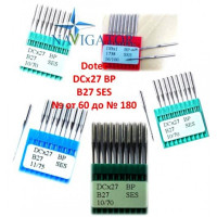 Промислові швейні голки Dotec DCx27 BP, B27 SES, 10 шт.