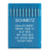 игла Schmetz B-27 SES, MY 1023 SES , UY 191 GS SES, DCx27 SES № 80 10 шт трикотаж 