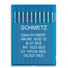 игла Schmetz B-27 SES, MY 1023 SES , UY 191 GS SES, DCx27 SES № 80 10 шт трикотаж 