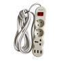 Удлинитель RF-3 метра, 2 розетки + 1 универсальная + 3 USB, с выключателем, провод 3x1 мм2, с заземлением