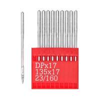 Промышленные швейные иглы Dotec DPx17 № 23/160 для колонковых и прямострочных машин, тяжелые ткани и кожаные изделия
