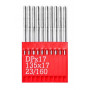 Промышленные швейные иглы Dotec DPx17 № 23/160 для колонковых и прямострочных машин, тяжелые ткани и кожаные изделия