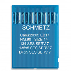 Игла Schmetz 134 SES SERV 7, DPx5 SES SERV 7, 135x5 SES SERV 7. №90. 10 шт трикотаж