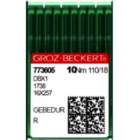 Промышленные швейные иглы Groz-beckert DBx1 R Gebedur № 110/18 10 шт.