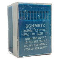 Игла Schmetz DBx1 SES SERV 7, 16x231 SES SERV 7, 287 WH SES SERV 7, 1738(A) SES SERV 7 № 110 100 шт.