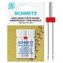 Двойная вышивальная игла Schmetz Twin Embroidery №75/2,0