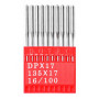 Промышленные швейные иглы Dotec DPx17 № 16/100 для колонковых и прямострочных машин, тяжелые ткани и кожаные изделия