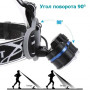 Фонарь WD-018 налобный аккумуляторный светодиодный T6 + 2 XPE + 2 COB