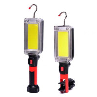 Фонарь WD-355 LED-переноска с магнитным креплением, прищепкой с магнитами и движимым крюком для СТО
