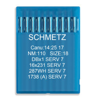 Игла Schmetz DBx1 SERV 7, 16x231 SERV 7, 287 WH SERV 7, 1738 (A) SERV 7 № 110 10 шт.