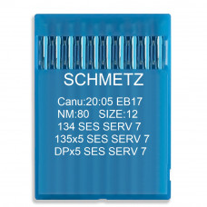 Игла Schmetz 134 SES SERV 7, DPx5 SES SERV 7, 135x5 SES SERV 7. №80. 10 шт трикотаж