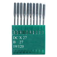 Промышленные швейные иглы Dotec DCx27, B27 № 120 для оверлоков, 10 шт.