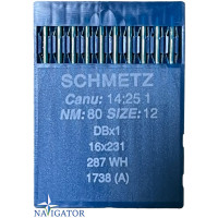 Игла Schmetz  DBx1, 16x231, 287 WH, 1738 (A)  № 80 10 шт.