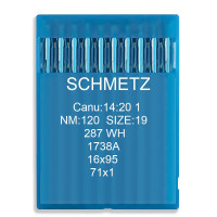 Иглы Schmetz DBx1, 1738(A), 287 WH, 16x95, 71x1 №120 10 шт.