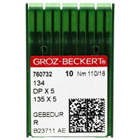 Промышленные швейные иглы Groz-beckert 134, DPx5 R № 110 Gebedur упаковка 10 шт.