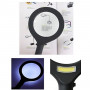 Лупа ручная круглая 3х 80 мм с подсветкой 3W COB LED