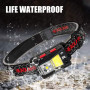 Фонарь налобный WD159 c CREE L2+COB+RGB диодами аккумуляторный с сенсором, на магните