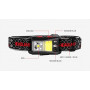 Фонарь налобный WD159 c CREE L2+COB+RGB диодами аккумуляторный с сенсором, на магните