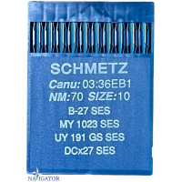 игла Schmetz B-27, MY 1023, UY 191 GS, DCx27 №70 SES 10 шт трикотаж