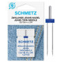 Двойная игла для джинсовой ткани Schmetz Twin Jeans №100/4,0