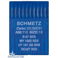 игла для оверлока Schmetz DCx27, B27, № 110 SES трикотаж
