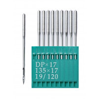 Промышленные швейные иглы Dotec DPx17 № 19/120 для колонковых и прямострочных машин, тяжелые ткани и кожаные изделия
