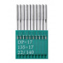 Промышленные швейные иглы Dotec DPx17 № 22/140 для колонковых и прямострочных машин, тяжелые ткани и кожаные изделия