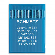 игла Schmetz B-27 SES, MY 1023 SES , UY 191 GS SES, DCx27 SES № 90 10 шт трикотаж 