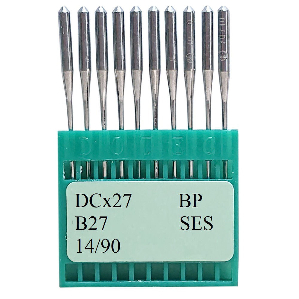 Промышленные швейные иглы Dotec DCx27 BP, B27 SES № 90 для оверлоков, 100 шт.