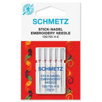 Иглы вышивальные Schmetz Embroidery 130/705 H-E, № 75