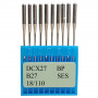 Промышленные швейные иглы Dotec DCx27 BP, B27 SES № 110 для оверлоков, 10 шт.