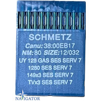 игла Schmetz UY 128 GAS SES SERV 7 № 80 10 шт трикотаж